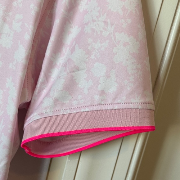 G/FORE Light Pink Polo with Neon Pink Trim - Picture 4 of 4